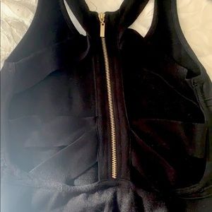 Black mini dress with peekaboo back